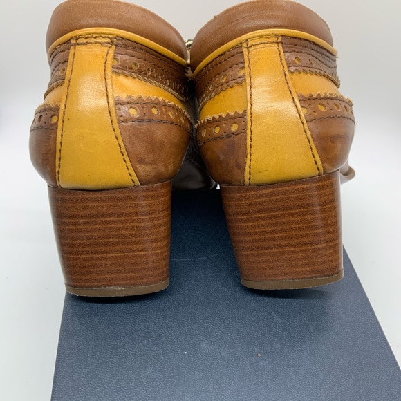 PRATESI Italian 2 tone leather heels - Picture 8 of 9